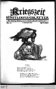 „Tierfabel – deutscher Adler und russischer Bär“ von Max Beckmann