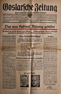 Das neue Kabinett Brüning gebildet