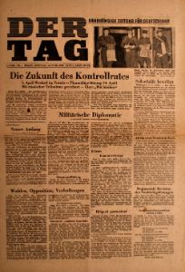 Erstausgabe von Der Tag - Kontrollrats-Sitzung am 10. April