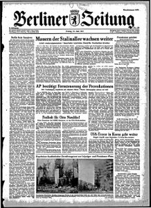 Arbeit in Ostberlin wieder aufgenommen